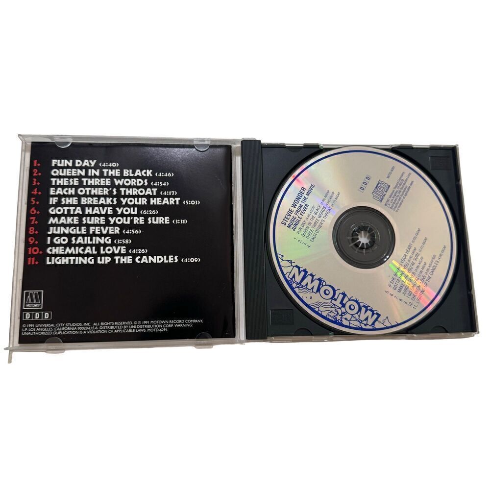 Stevie Wonder - Music From The Movie Jungle Fever CD 1991 - Excellent - Picture 3 of 5